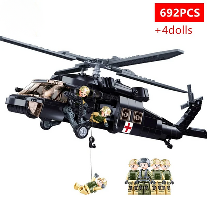 BrickLegion – U60 Night Hawk Transport Helicopter | 770 PCS