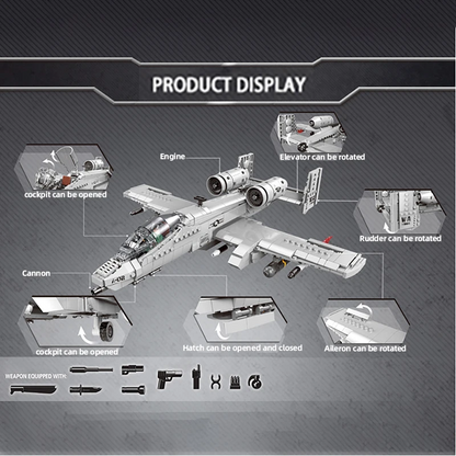 BrickLegion – A10 Ironhog Attack Jet | 1001 PCS